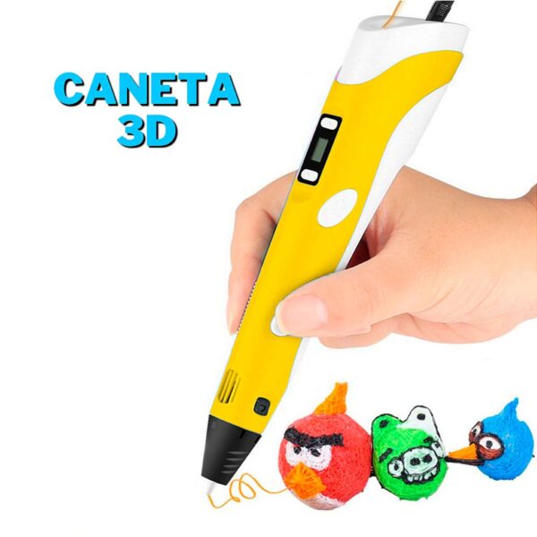 Caneta 3D Impressora Carregamento USB Com Refil Filamento - Image 4