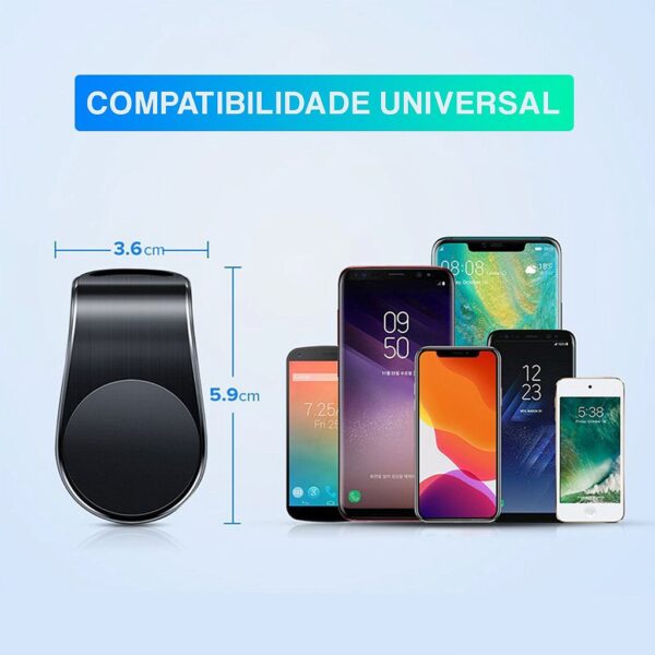 Suporte Celular Automotivo Universal Magnético Ar Condicionado Imã Veicular Carro 360° - Image 5